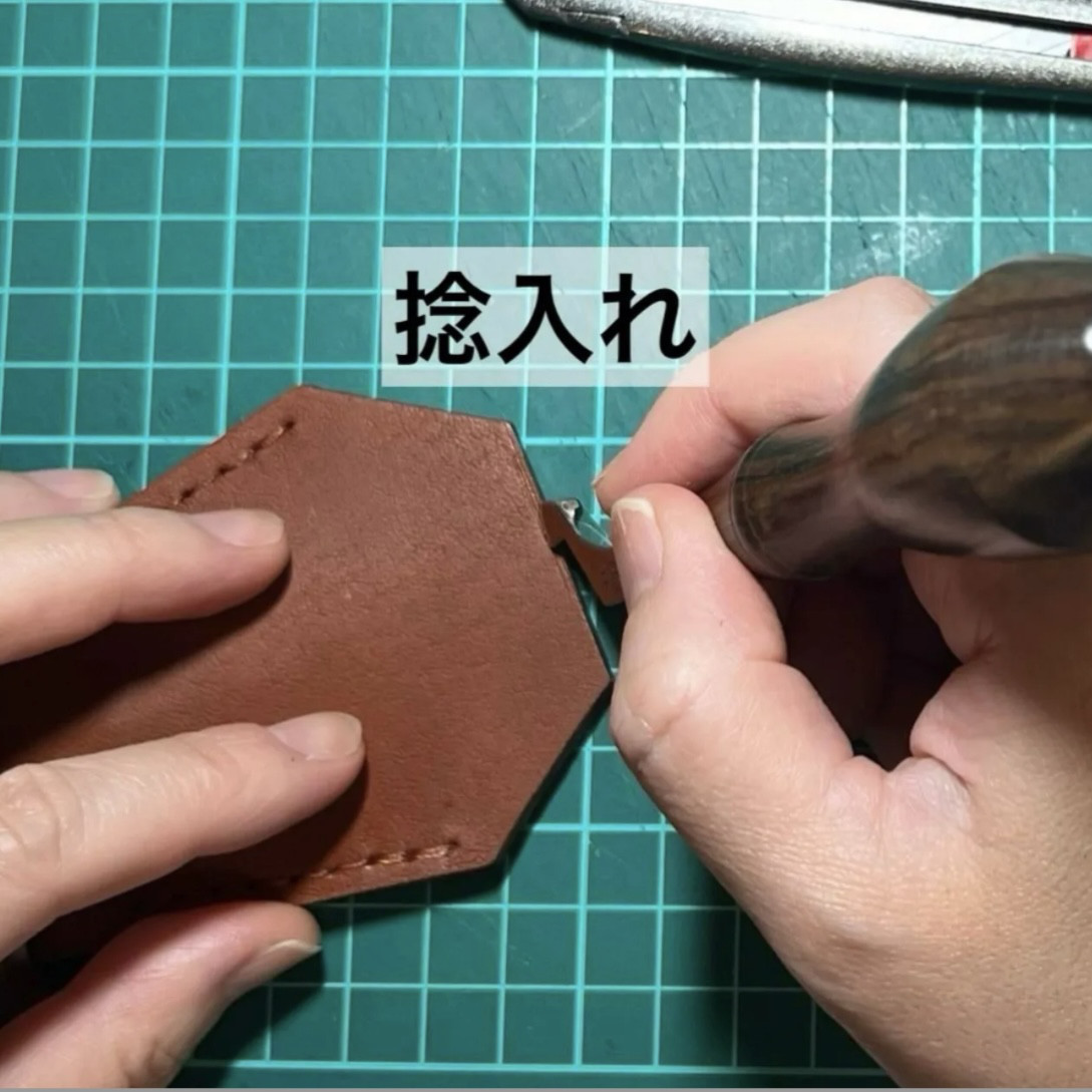 本革ブレスレット＆クロシェットセット　キーケース　キーカバー  キーストラップ