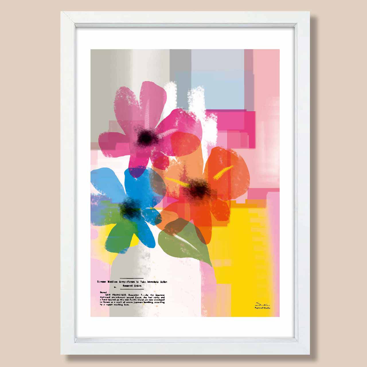 HanaHana　花　お気に入り9400件突破　ポスターがタペストリーにも　ポスター　アート  アートポスター　3406