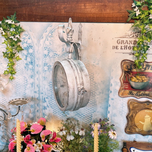 おしゃれな壁掛け時計 №.7 両面時計ウォールクロック アンティーク 回転時計 おしゃれな壁掛け時計 №.7 両面時計ウォールクロック