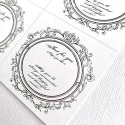 アクセサリー台紙【はがき1/6☆10枚入(60枚分)】 [D-426]フレーム丸6 6枚目の画像