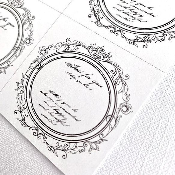 アクセサリー台紙【はがき1/6☆10枚入(60枚分)】 [D-426]フレーム丸6 6枚目の画像