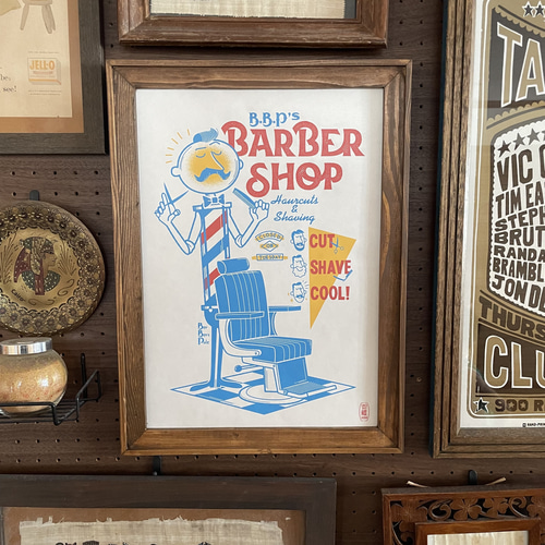 BARBER / A3ポスター（額無し） イラスト 038 GENERAL STORE 通販