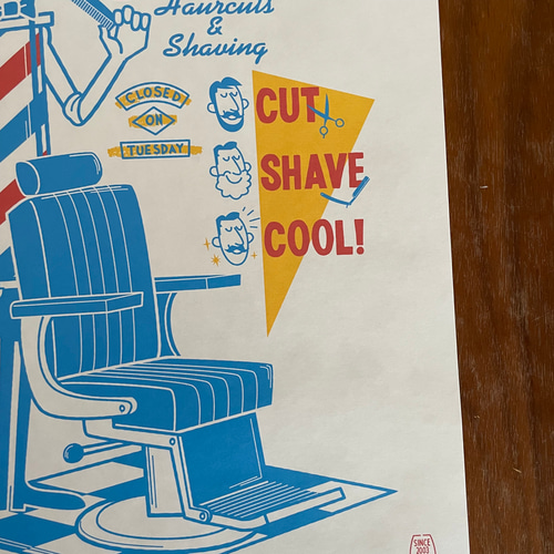 BARBER / A3ポスター（額無し） イラスト 038 GENERAL STORE 通販