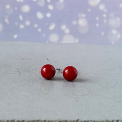 k14wg 赤サンゴ ピアス 一粒 シンプル 丸珠 レッド コーラル ひと粒 石 楽天市場】【ふるさと納税】 赤珊瑚 丸玉ピアス 5mm玉 赤 レッド