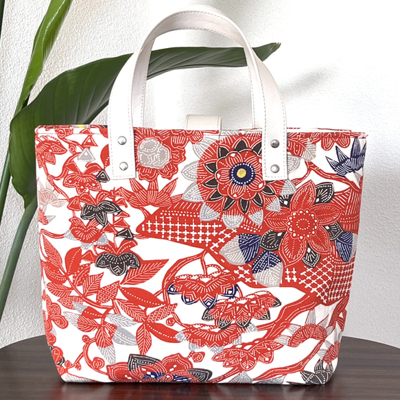 着物地バック 彩（いろどり） 着物リメイク ハンドメイド トートバッグ