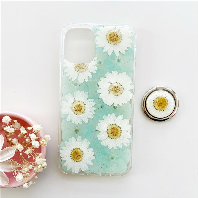 ＜名入無料＞押し花ケース、リング付き、全機種対応、iPhone16e 、iPhone用、Android用