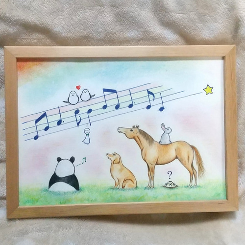 動物たちの音楽会」 イラスト cocoloya 通販 19023108｜Creema