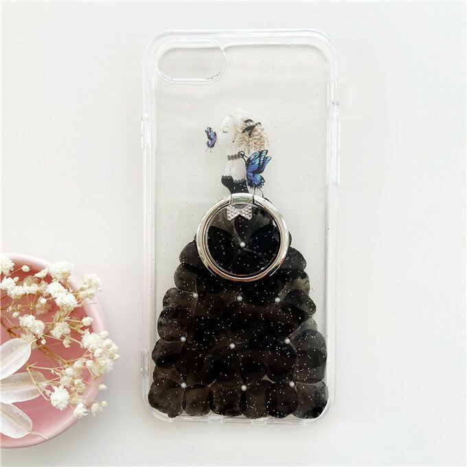 ＜名入無料＞押し花ケース、リング付き、全機種対応、iPhone13 、Google Pixel 9、Android用