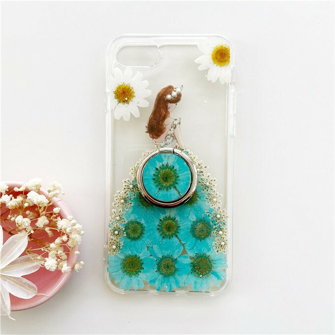 ＜名入無料＞押し花ケース、リング付き、全機種対応、iPhone14、Google Pixel 7a、Android用