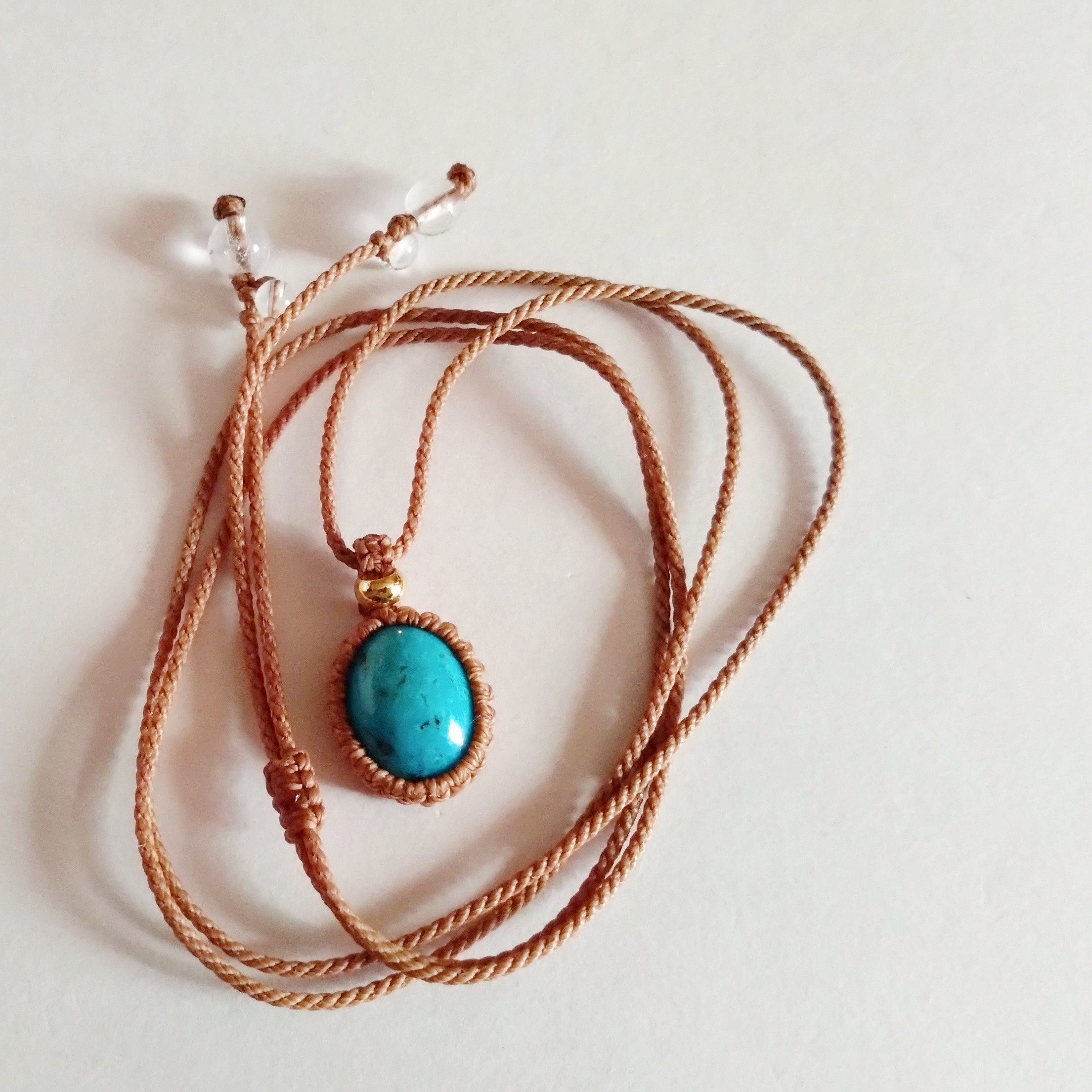 ターコイズ(トルコ石) マクラメネックレス
