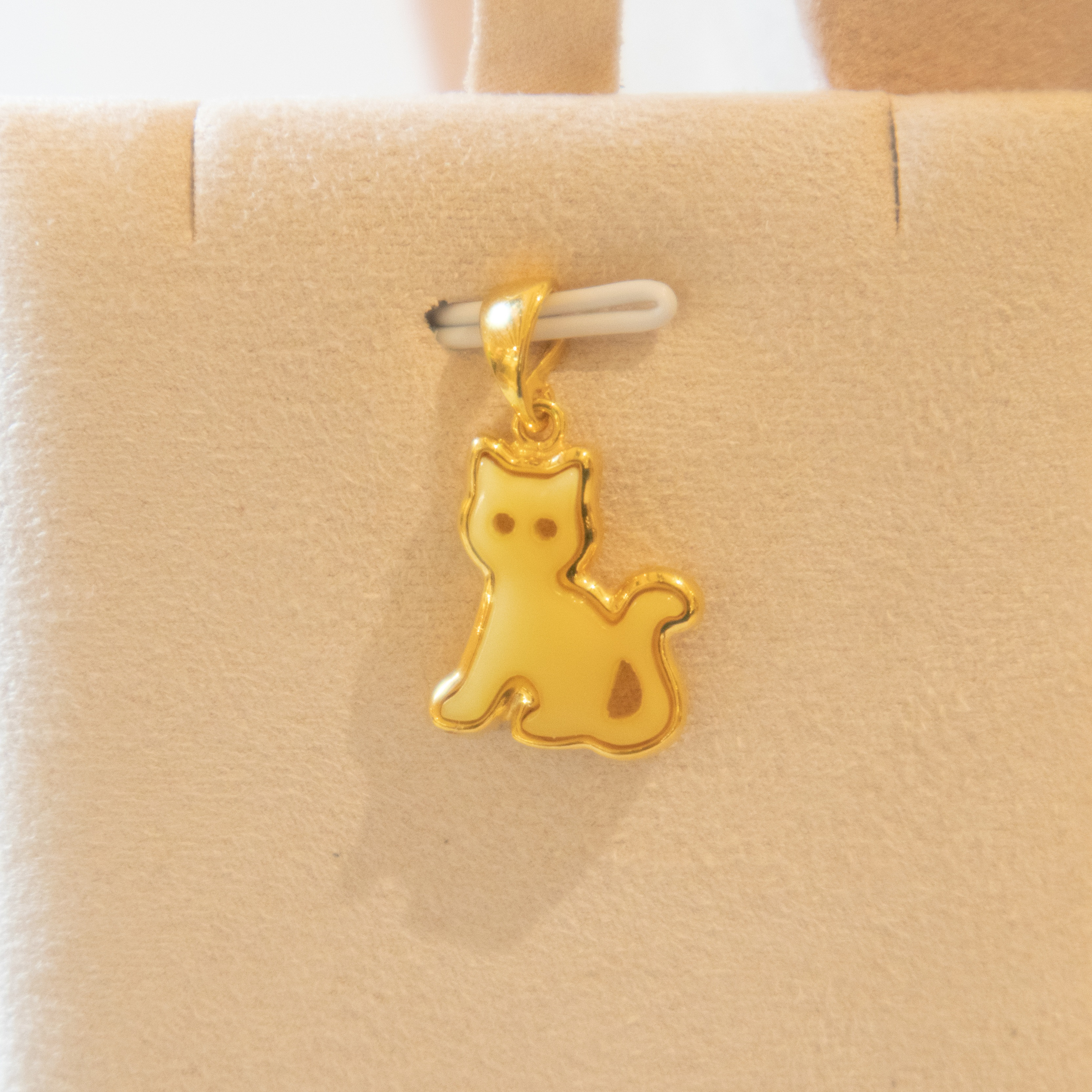 925 シルバー アンバー 猫ペンダントネックレス