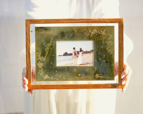 ゲスト参加型 真鍮フォト結婚証明書 ウェディング 結婚式（送料無料