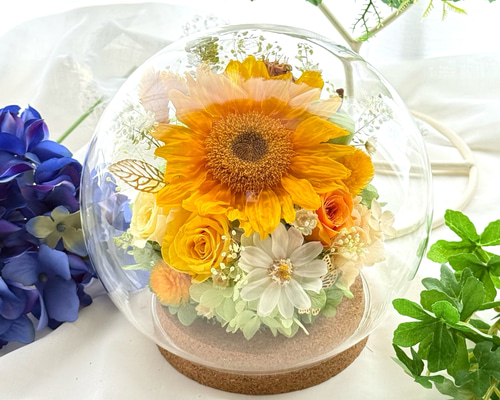 【向日葵【ひまわり】です】ご入学のお祝いアレンジ☆クリームイエロー系☆ 3df48c2a4dd6cacd8c888ecd95e1eb