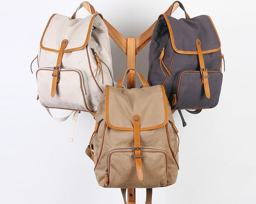 RRL キャンバス レザー リュック ダブルアールエル) RRL 旧作 ステンシル キャンバス x レザー バック