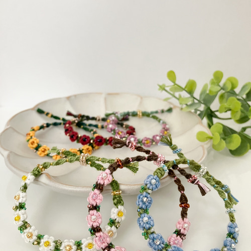 受注製作】マーガレット＊おおきなお花ブレスレット＊定番のお花