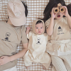 名入れok!!  FAM T-shirt 半袖　名入れギフト　出産祝い　バースデーフォト　ファミリーフォト 8枚目の画像