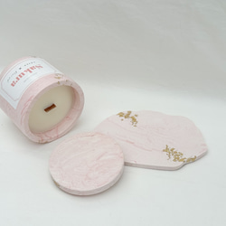 【collaboration】Aroma candle × Jesmonite ピンク 4枚目の画像