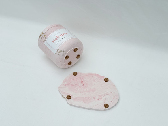 【collaboration】Aroma candle × Jesmonite ピンク 8枚目の画像