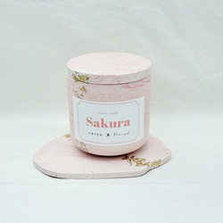 【collaboration】Aroma candle × Jesmonite ピンク 6枚目の画像