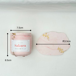 【collaboration】Aroma candle × Jesmonite ピンク 2枚目の画像