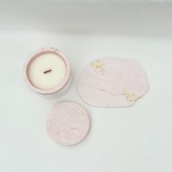 【collaboration】Aroma candle × Jesmonite ピンク 5枚目の画像