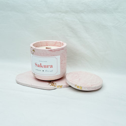 【collaboration】Aroma candle × Jesmonite ピンク 7枚目の画像