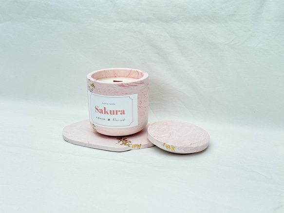 【collaboration】Aroma candle × Jesmonite ピンク 7枚目の画像