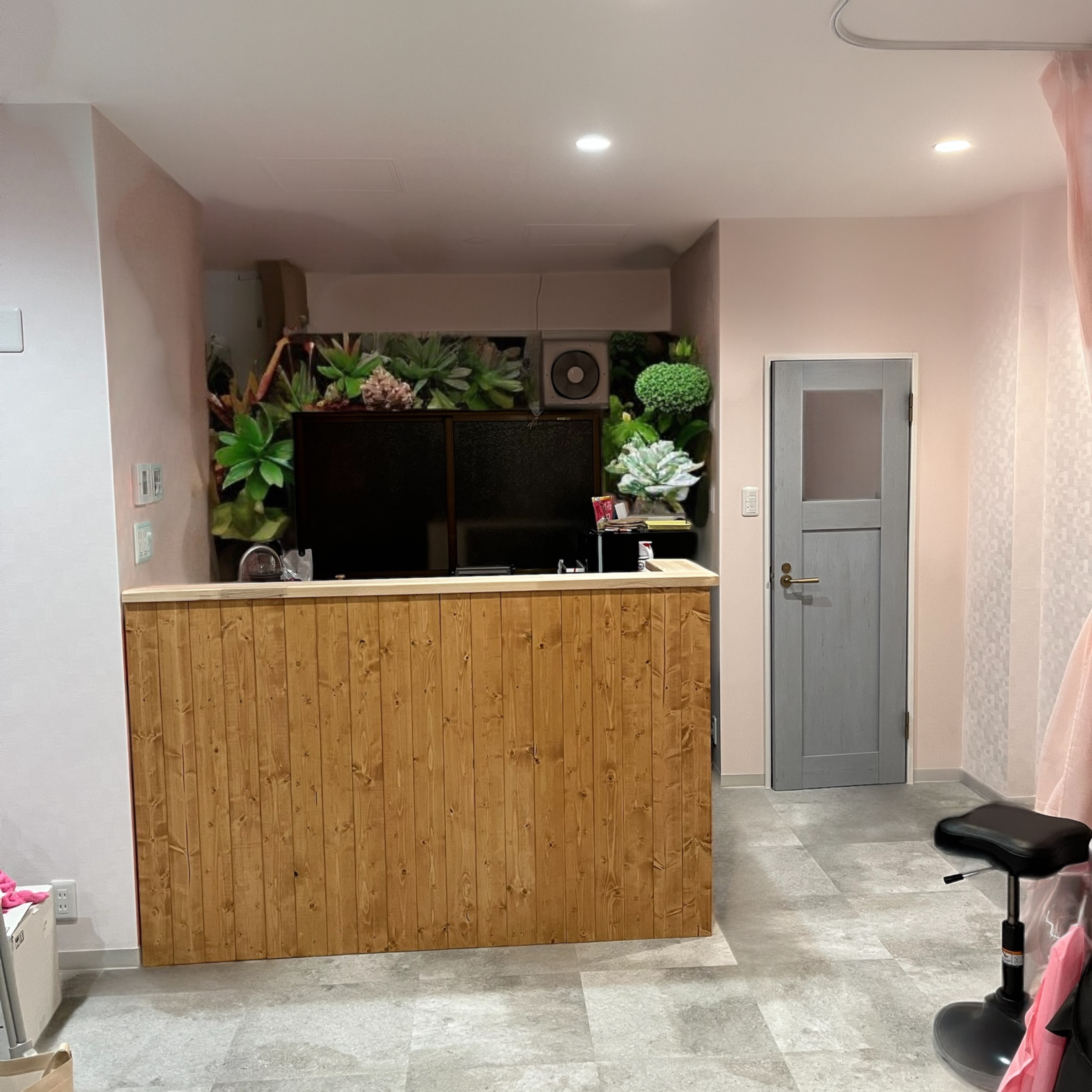 【壁付け用】　受付カウンター　レジカウンター　レジ台