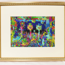 視線の中の幼児体験 高見沢耳のジクレー版画作品 一点物の版画