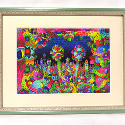 思慮深い人参 　高見沢耳のジクレー版画作品　一点物の版画作品です(A4サイズ) 苦悩する者たち 版画作品1/1 高見沢耳作品 絵画 芸術 版画