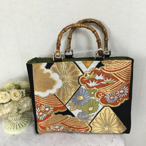 花ぷらら・ハンドメイド・リメイク・帯・カバン・トートバッグ