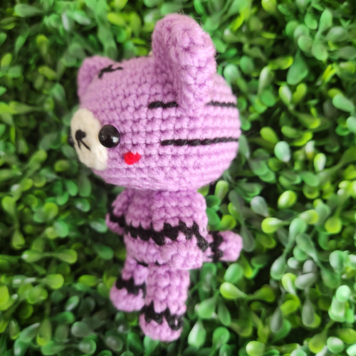 紫トラさんキーホルダー12点 あみぐるみ fu-rin 通販 19026239｜Creema