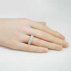 ラボダイヤモンドオパールカット7石エタニティリング 20250306-002（4週間発送） 7枚目の画像