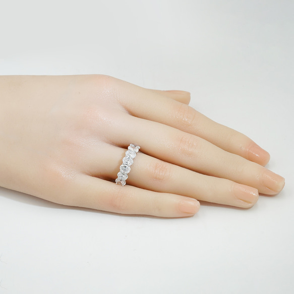 ラボダイヤモンドオパールカット7石エタニティリング 20250306-002（4週間発送） 7枚目の画像