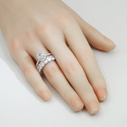 ラボダイヤモンドオパールカット7石エタニティリング 20250306-002（4週間発送） 5枚目の画像