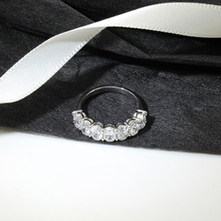 ラボダイヤモンドオパールカット7石エタニティリング 20250306-002（4週間発送） 12枚目の画像