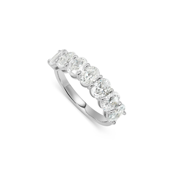 ラボダイヤモンドオパールカット7石エタニティリング 20250306-002（4週間発送） 2枚目の画像