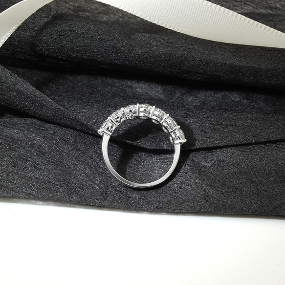 ラボダイヤモンドオパールカット7石エタニティリング 20250306-002（4週間発送） 13枚目の画像