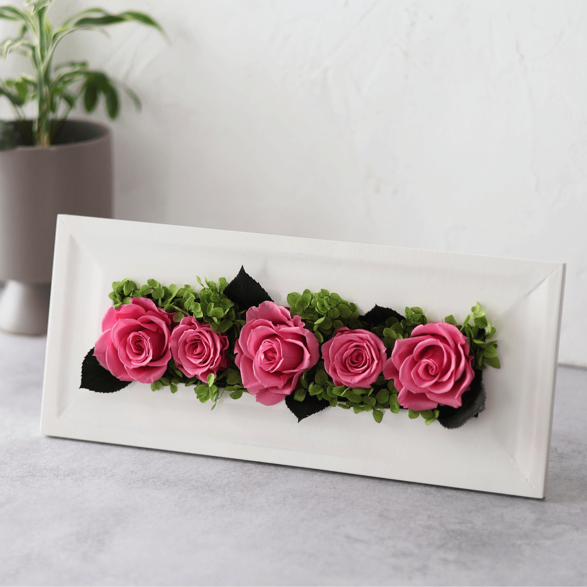 プリザーブドフラワー ギフト 壁掛け フレーム バラ ピンク プレゼント 誕生日 記念日 結婚 開店 新築 母の日