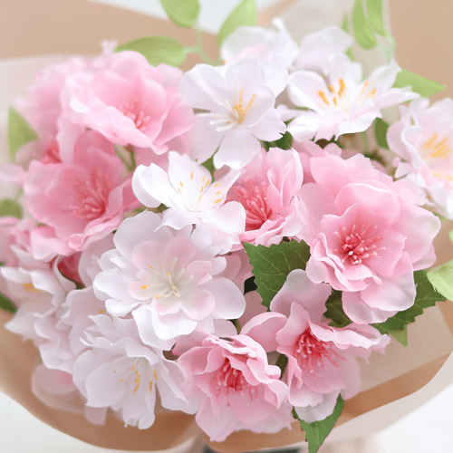 アートフラワー 造花 桜 花束 ギフト ブーケ 成人式 卒業 入学 送別