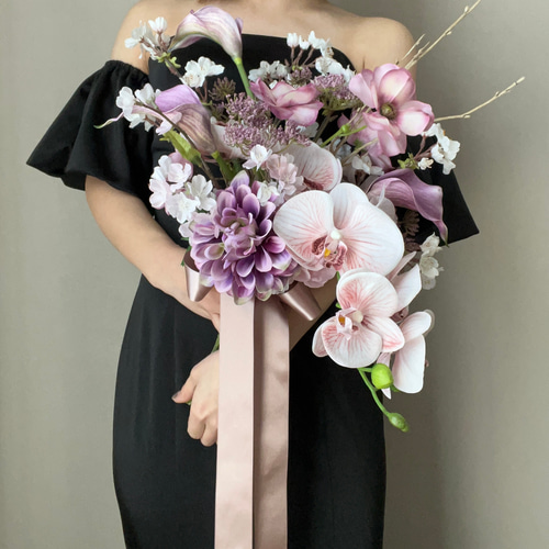 大人女子の為の春ブーケ/桜ブーケ|白無垢ブーケ|和装ブーケ|枝ブーケ