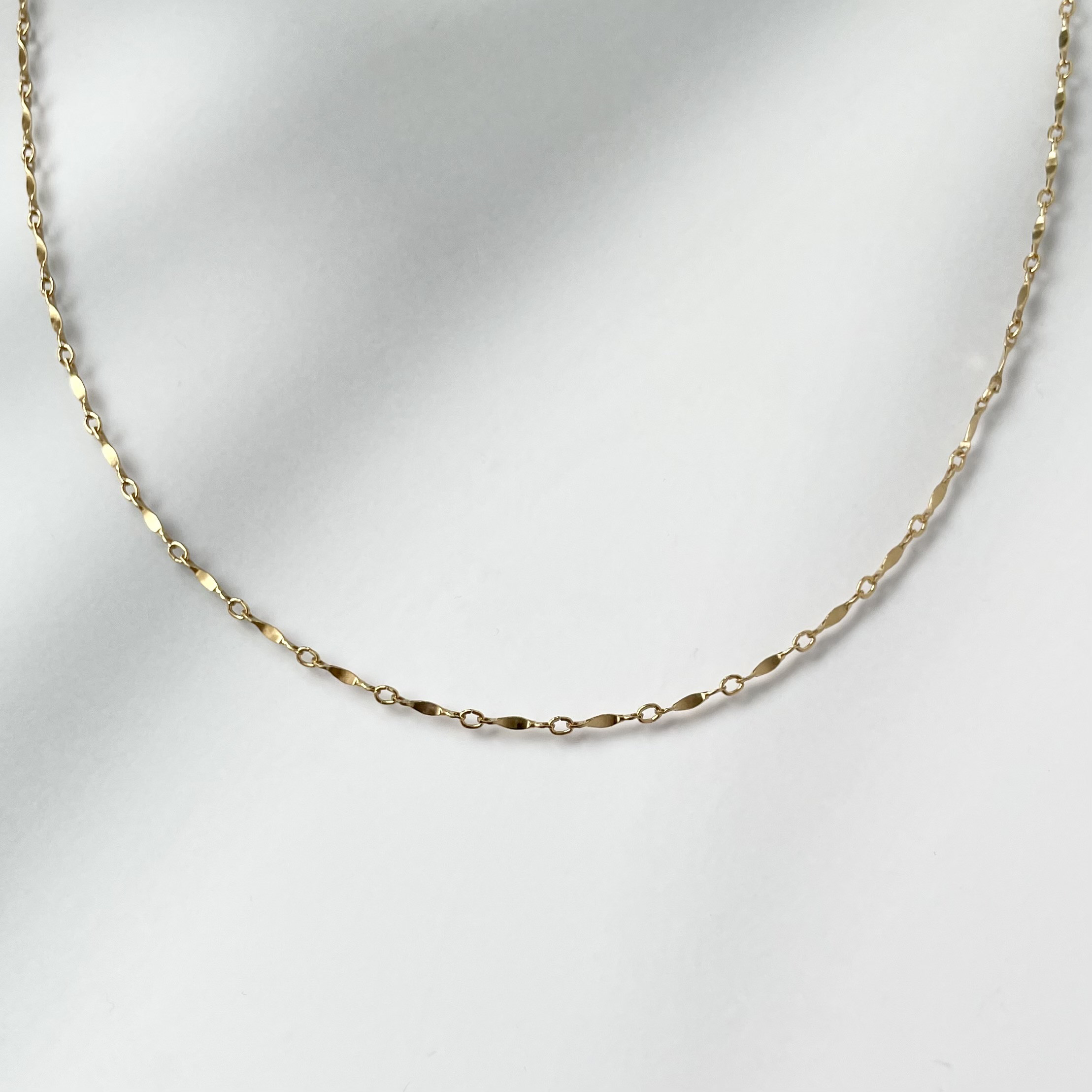 14kgf bar chain necklace / choker