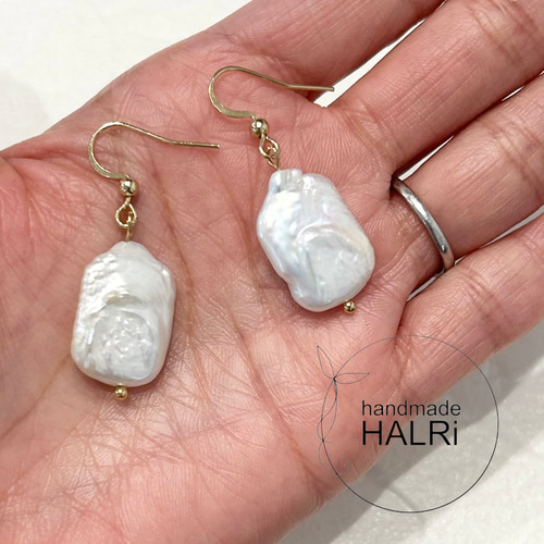 天然石♡レア♡ホワイトアイアゲートのクリスマスピアス14kgf 天然石♡レア♡ホワイトアイアゲートのクリスマスピアス14kgf 天然石