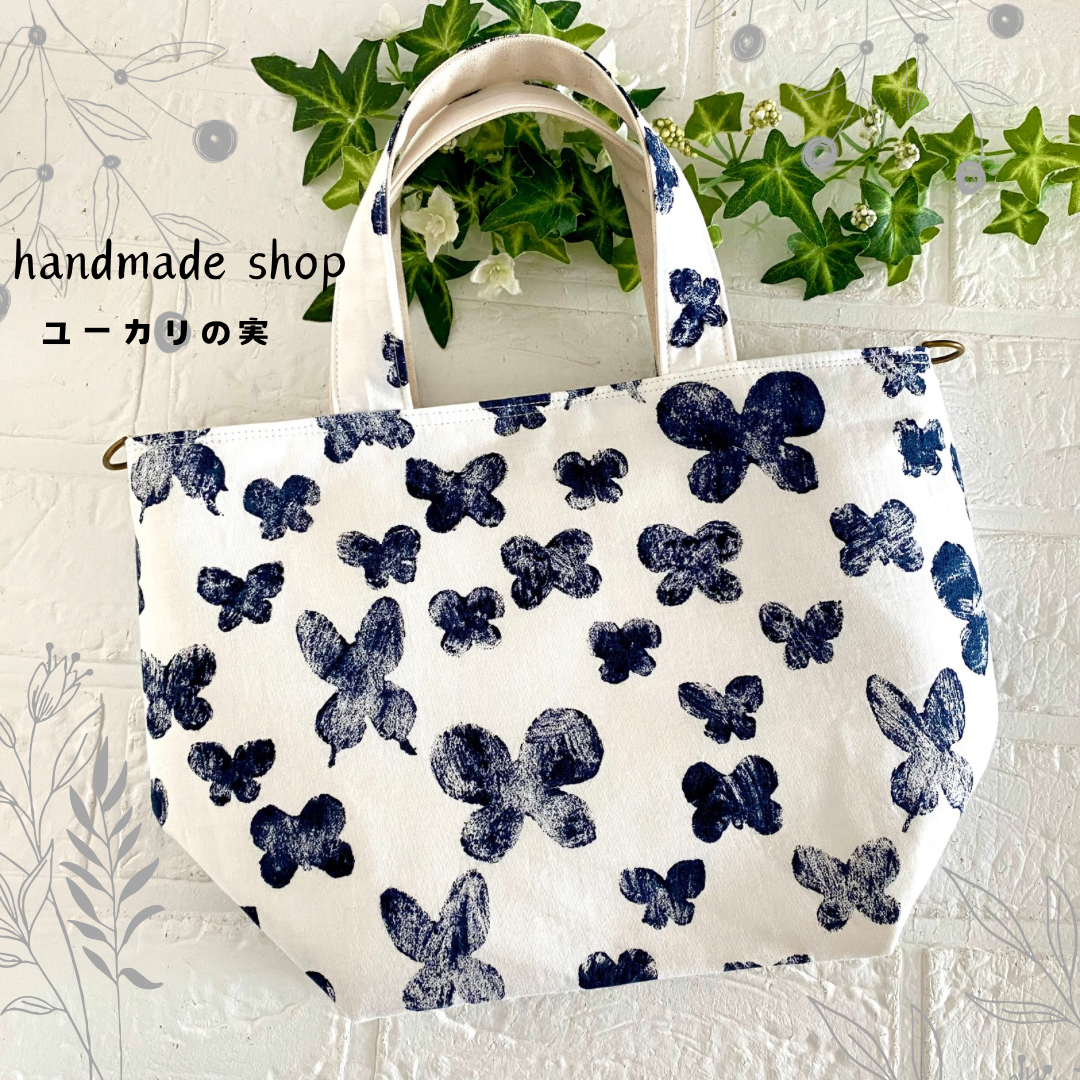 minä perhonen ⚮̈ rosy (ネイビー)2wayトートバッグ 2way】 ミナペルホネン Sサイズ トートバッグ minaperhonen トート