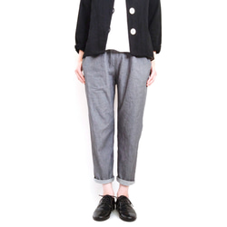 asana HEMP100% デニム風 フリンジ パンツ○草木染めマクガ asana HEMP100% デニム風 フリンジ パンツ○草木染めマクガ