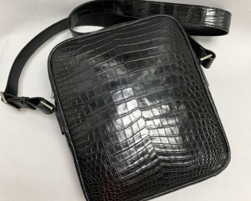 腹部センター※クロコダイル 天然ワニ革 本革 レザー ワンショルダー