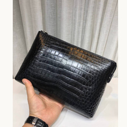 ADMJ ⭐︎クロコダイル革　長財布 ワニ革 クラッチ 本革 爪付きクロコダイル革パッチワーク財布 長財布 ワニ 手 鰐