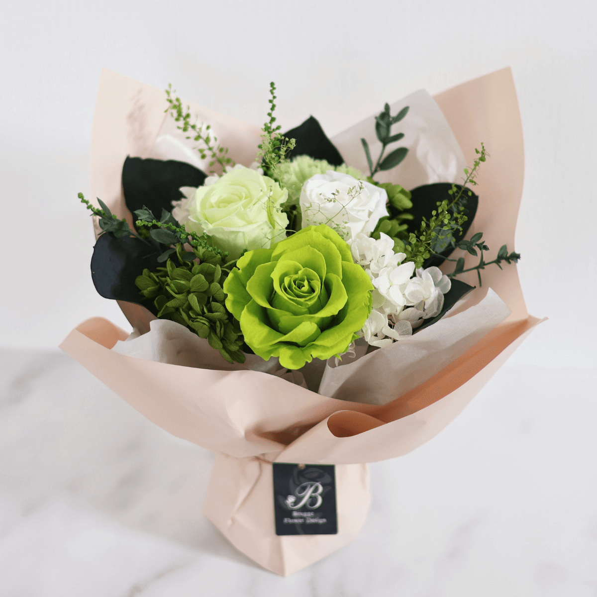 プリザーブドフラワー ギフト 花束 ブーケ バラ 緑 プレゼント 記念日 プロポーズ 誕生日 ホワイトデー 母の日
