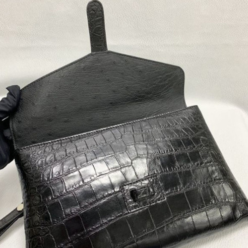 ワニ革 クロコダイル 長財布 3色 ハンドバッグ クロコダイル