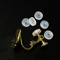 ess100 [2g（約36）] 螺絲彈簧耳環用矽樹脂帽 第6張的照片